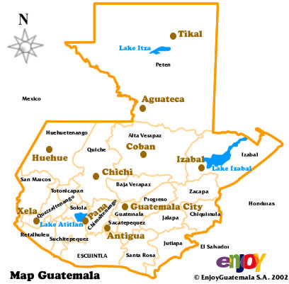 Map of Guatemala