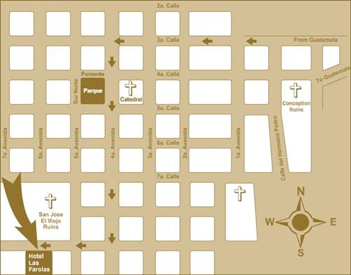 Hotel Las Farolas Map